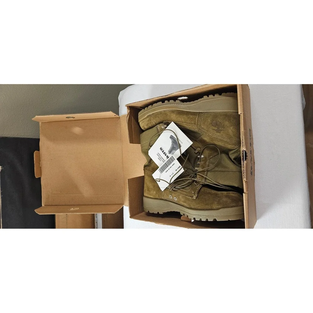 Bates USMC Hot Weather Combat Boots Olive Mojave Suede Leather  Mens 13.5